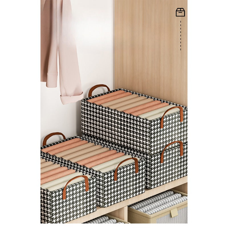 Wholesale Dust-proof and Moisture-proof Non-woven Fabric Bird Grid Steel Frame Storage Box
